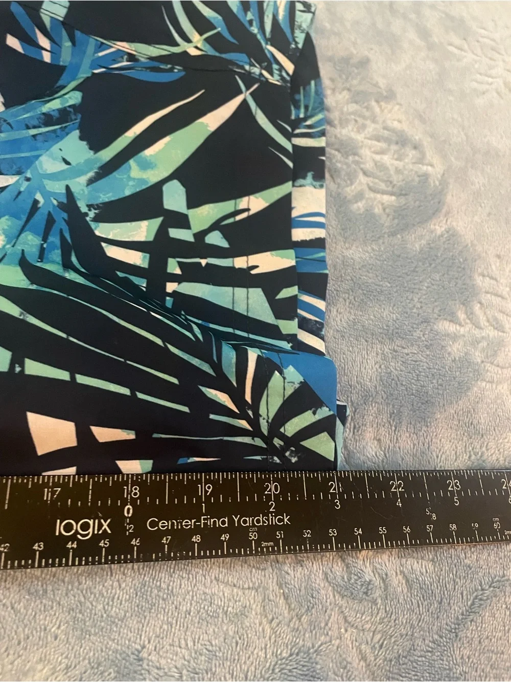 George Navy Swim Shorts with Blue & Teal Tropical Print